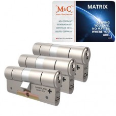 Set van 3 M&C Matrix cilinders SKG*** Onweerstaanbare aanbieding